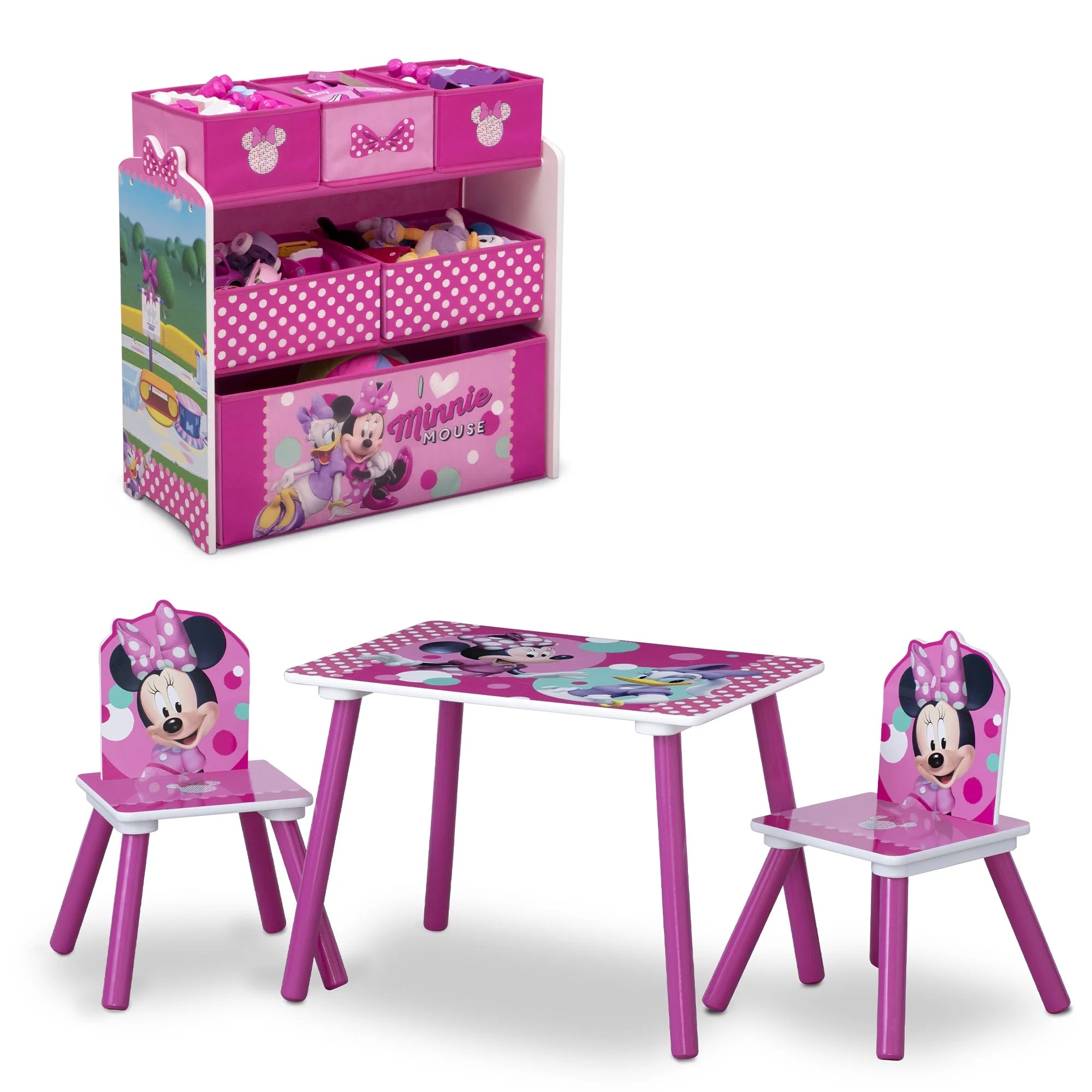 Set juego de mesa y organizador infantil  Minnie Mouse Delta Children