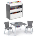 Set juego de mesa y organizador infantil 6 contenedores Gris/Blanco con almacenaje Delta Children