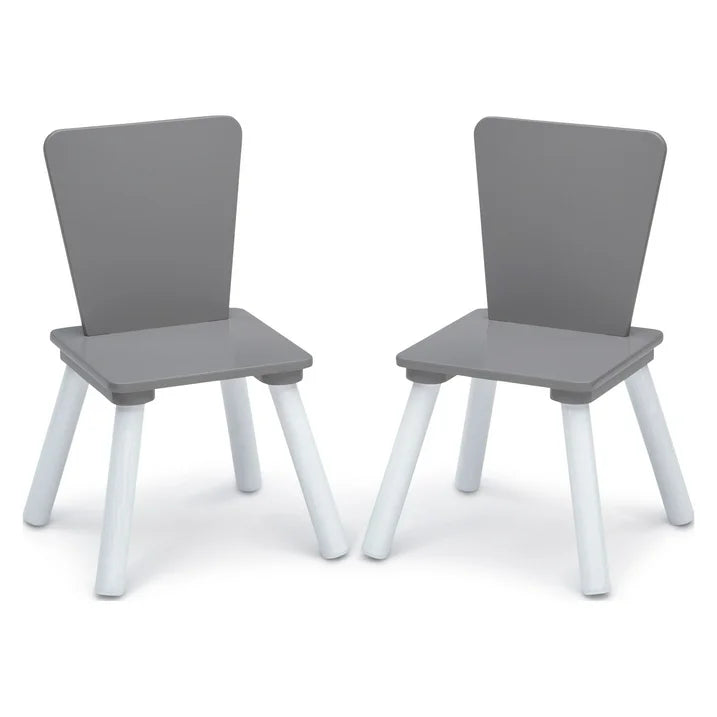 Set juego de mesa y organizador infantil 6 contenedores Gris/Blanco con almacenaje Delta Children