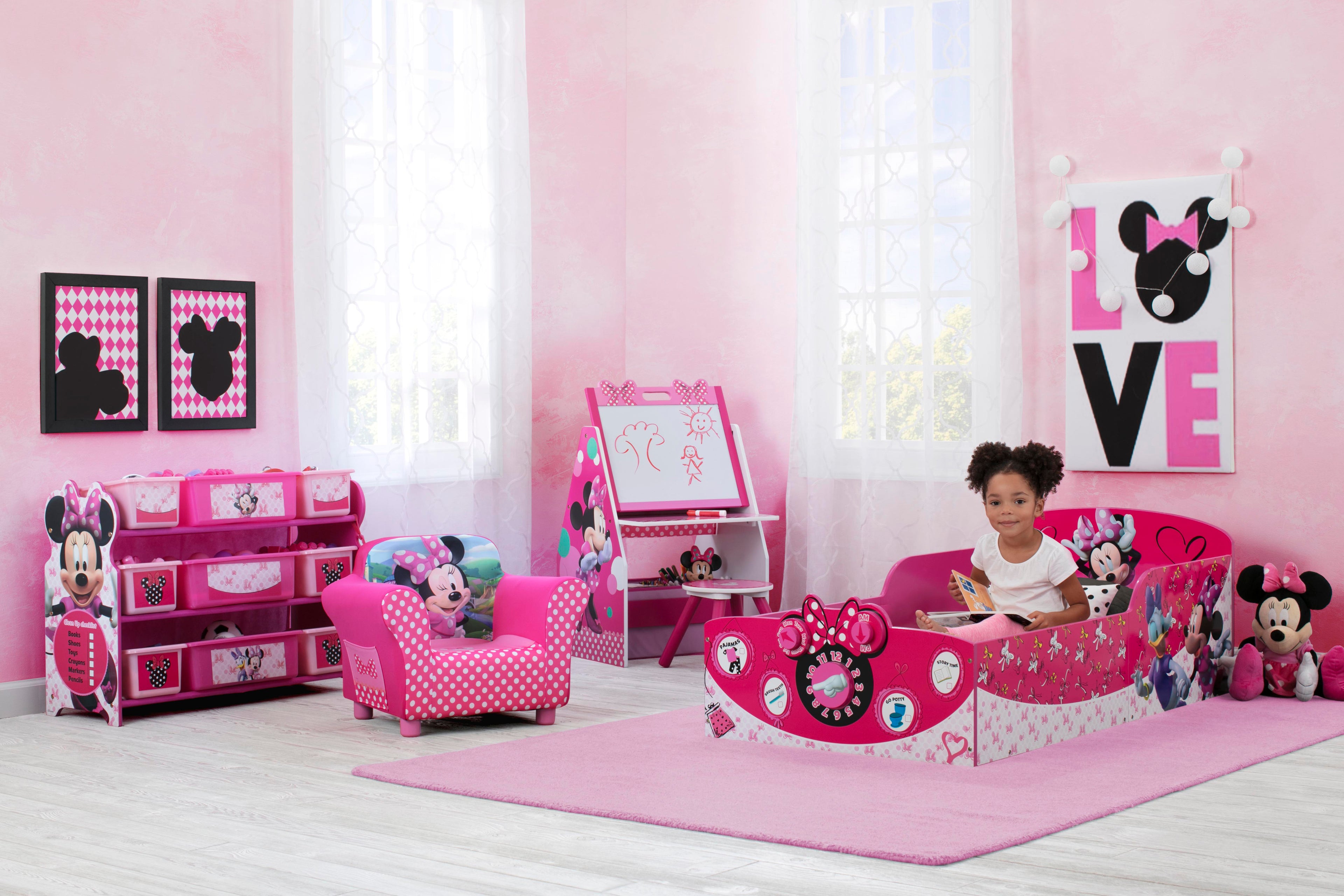 Cama transición infantil de madera Minnie Mouse Disney para niños pequeños Delta Children