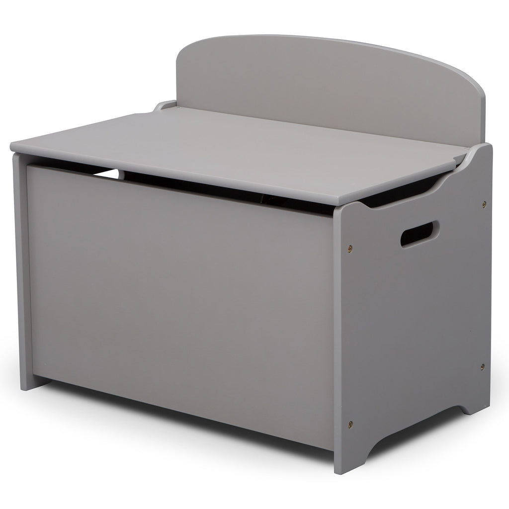 Baúl de juguetes liso infantil gris Delta Children
