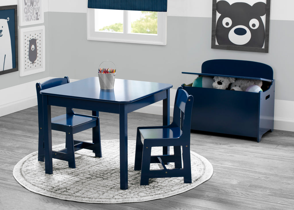 Baúl de juguetes liso infantil azul Delta Children