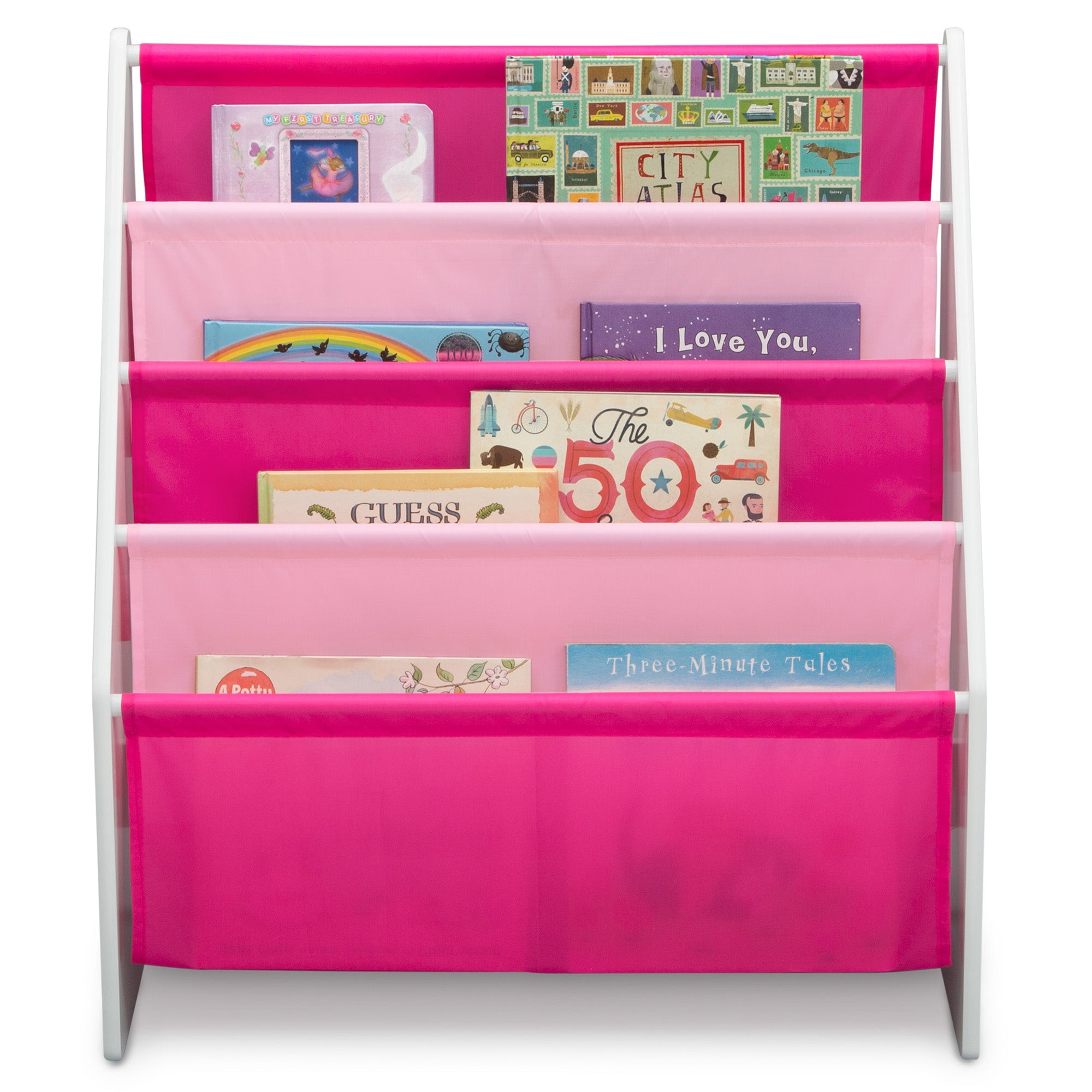 Biblioteca infantil para libros blanco y rosado Delta Children