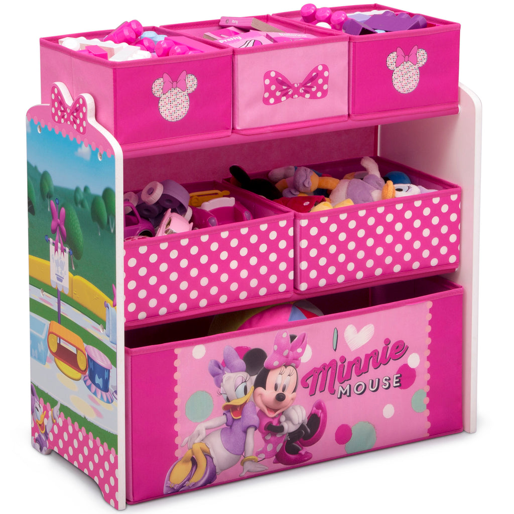 Organizador de juguetes infantil  Minnie Mouse Disney - 6 contenedores Delta Children