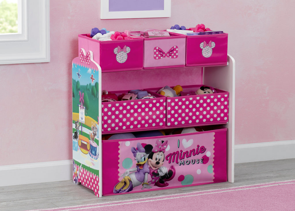 Organizador de juguetes infantil  Minnie Mouse Disney - 6 contenedores Delta Children