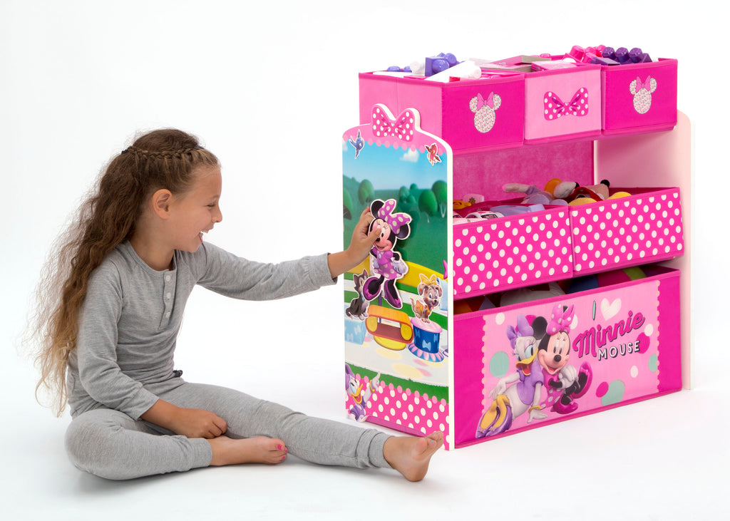 Organizador de juguetes infantil  Minnie Mouse Disney - 6 contenedores Delta Children