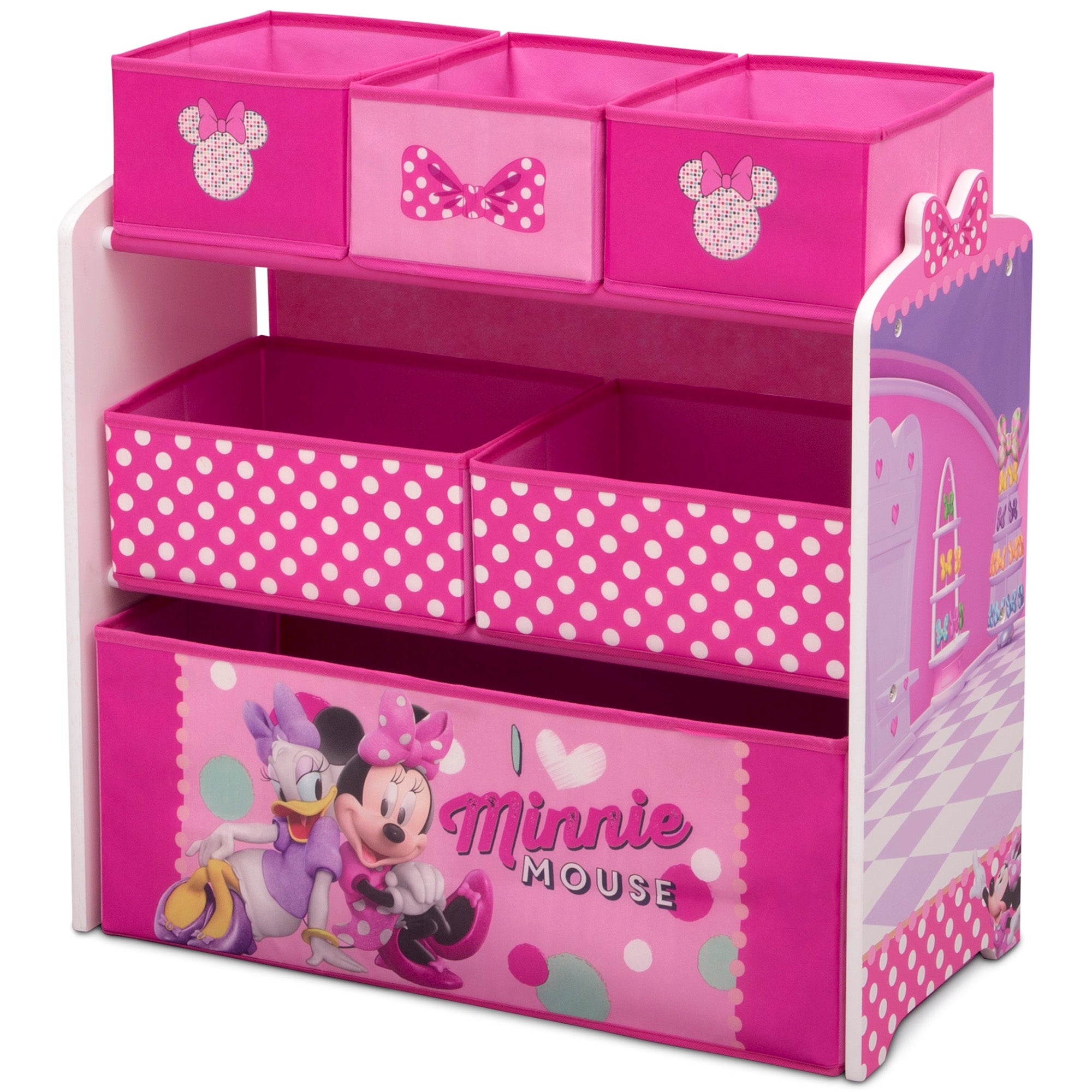Organizador de juguetes infantil  Minnie Mouse Disney - 6 contenedores Delta Children