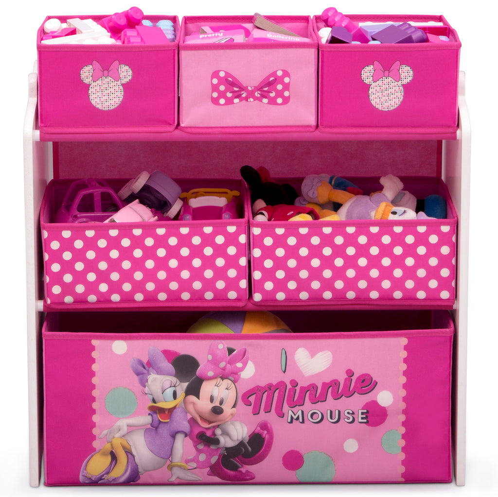 Organizador de juguetes infantil  Minnie Mouse Disney - 6 contenedores Delta Children