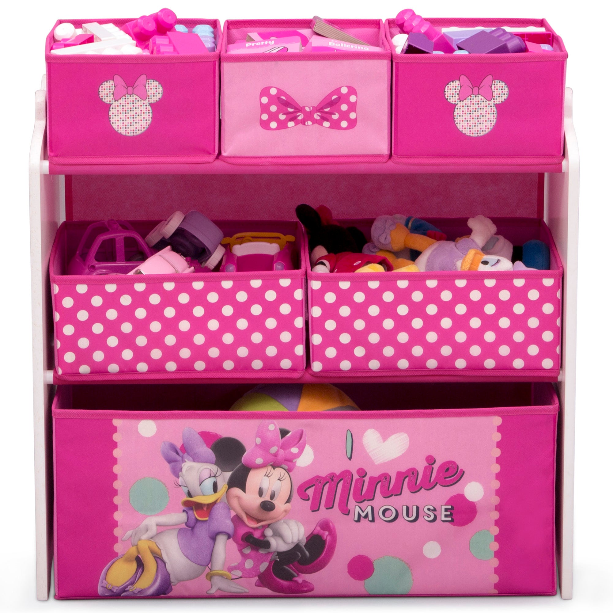Organizador de juguetes infantil  Minnie Mouse Disney - 6 contenedores Delta Children