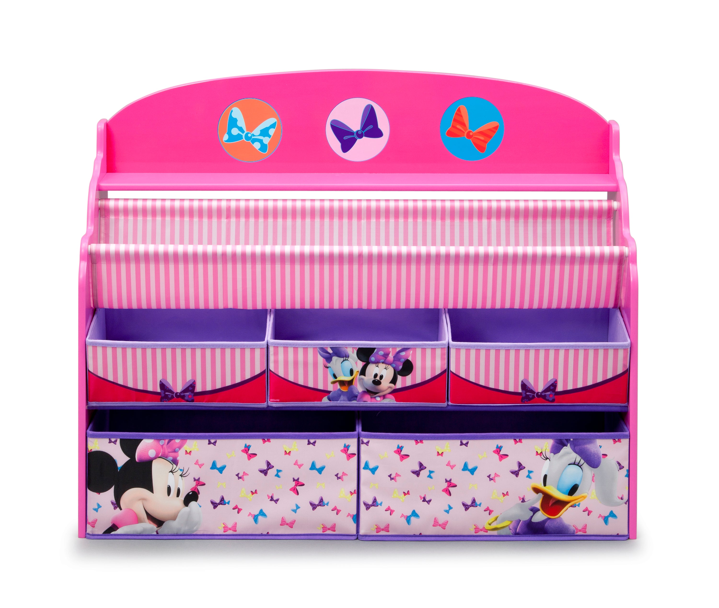 Organizador de libros y juguetes Deluxe infantil  Minnie Mouse Disney - 5 contenedores Delta Children