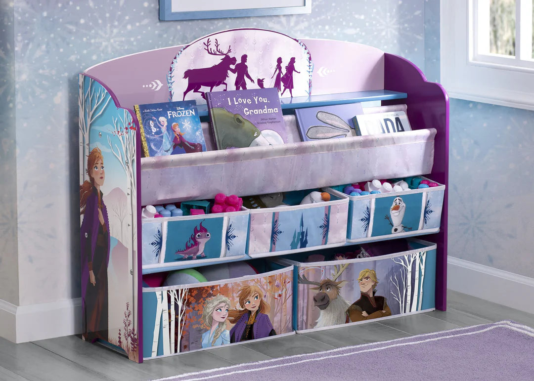 Organizador de libros y juguetes Deluxe infantil Frozen II Disney - 5 contenedores Delta Children