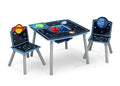 Juego de mesa y dos sillas infantil con almacenamiento Sistema solar Delta Children