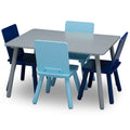 Juego de mesa y 4 sillas infantil azul y gris Delta Children
