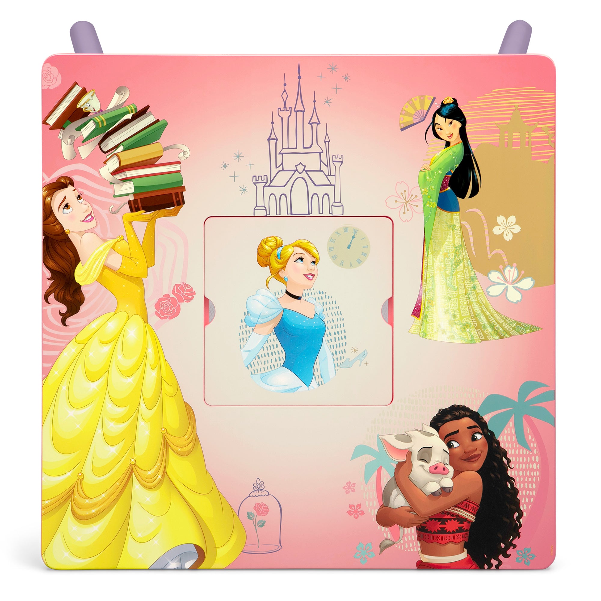 Juego de mesa y sillas infantil  Princesas Disney con almacenamiento y 2 sillas incluidas Delta Children