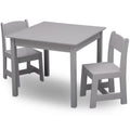 Juego de mesa y 2 sillas infantil gris Delta Children